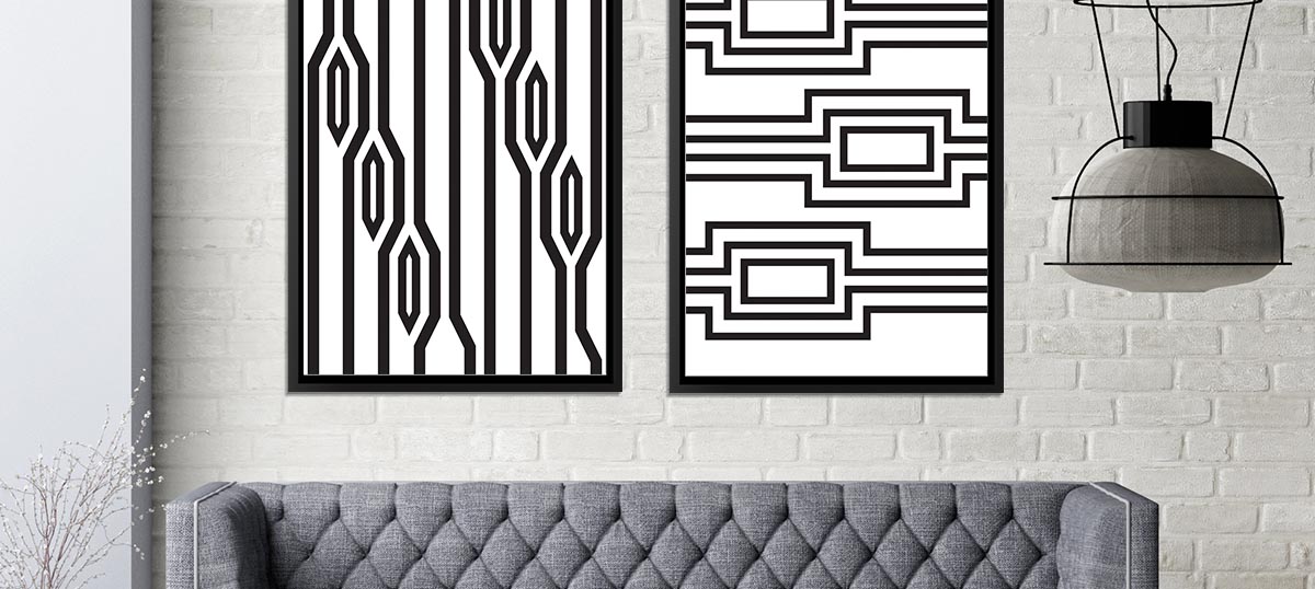 Black & White Patterns Canvas Prints