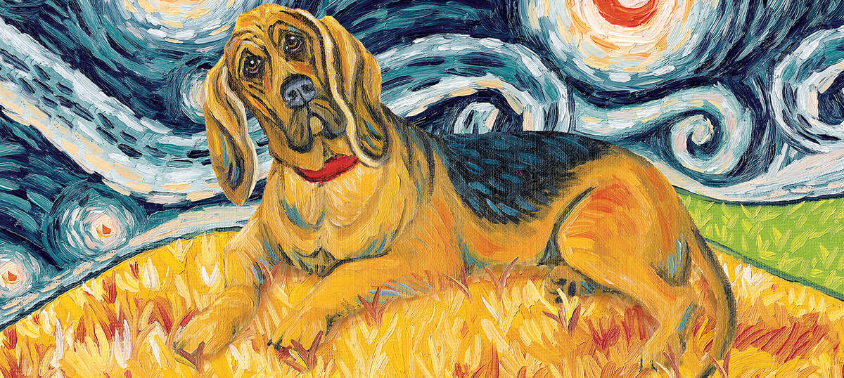 Bloodhound Art Canvas Art