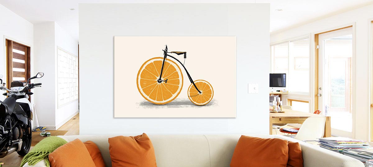 Orange Art Canvas Art