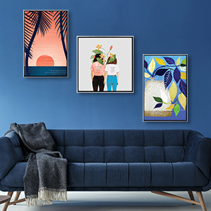 Blue Tropics Canvas Art Prints
