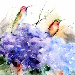 Hummingbirds Canvas Artwork