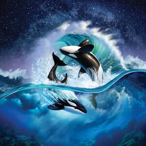 Orcas Canvas Art Prints