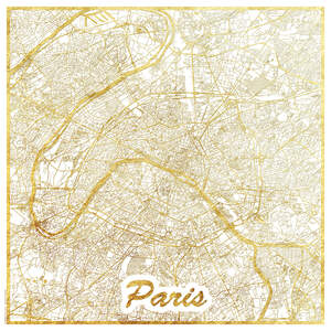 Paris Maps Art Prints