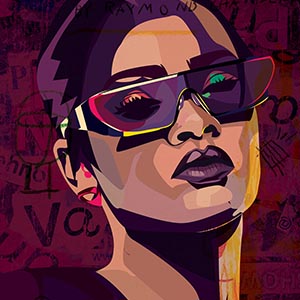 Rihanna Canvas Artwork