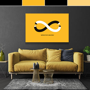 Black & Yellow Canvas Artwork