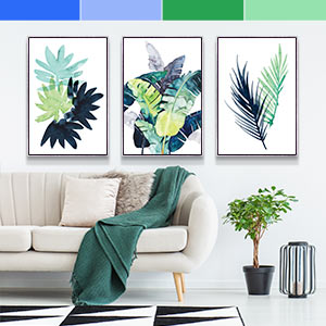 Blue & Green Canvas Prints
