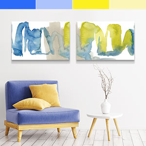 Blue & Yellow Canvas Artwork