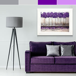 Gray & Purple Canvas Prints