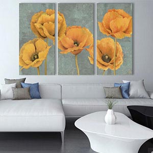 3-Piece Floral Canvas Wall Art