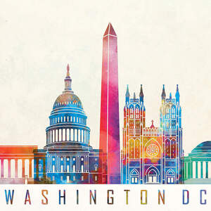 Washington DC Skylines Canvas Wall Art