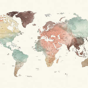 World Maps Canvas Artwork