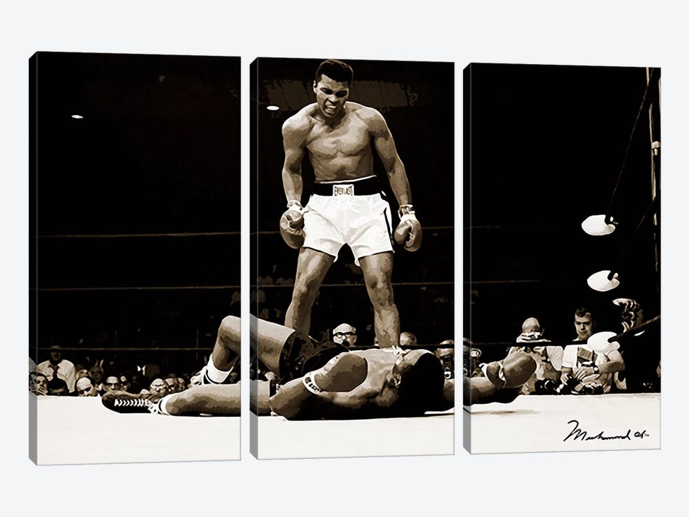 Muhammad Ali Vs. Sonny Liston, 1965 by Muhammad Ali Enterprises 3-piece Canvas Artwork