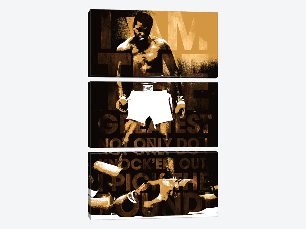 Muhammad Ali Vs. Sonny Liston, 1965 "I am The Greatest" 3-piece Art Print
