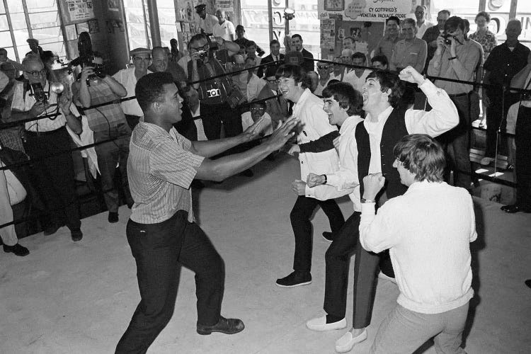 The Beatles in Ring with Muhammad Ali