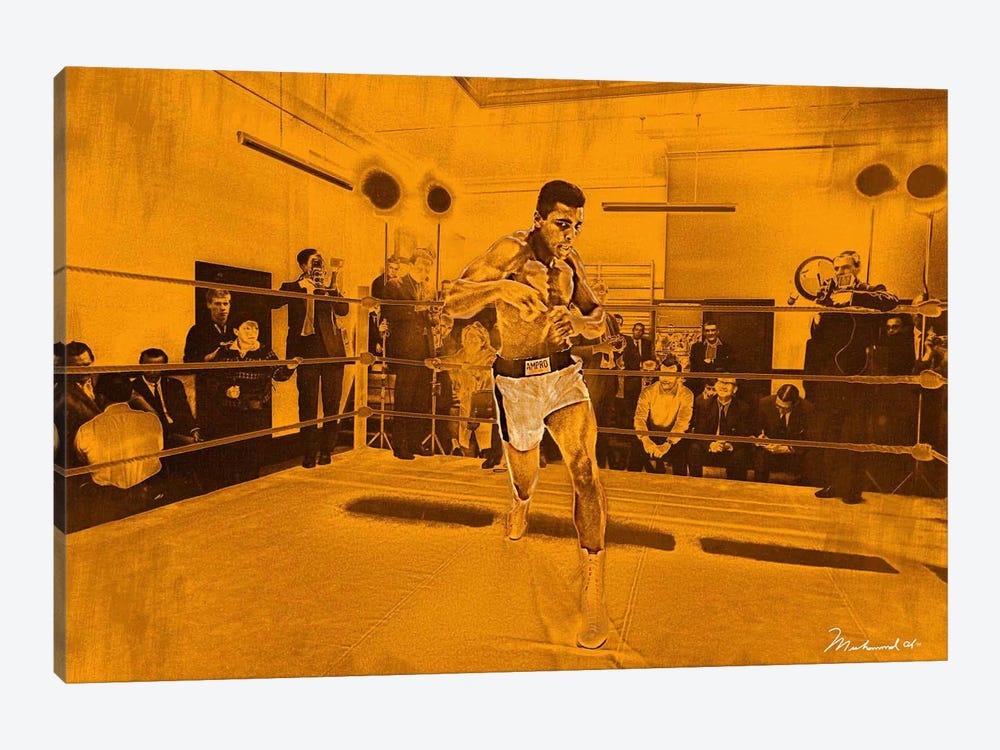 Muhammad Ali in training in London for Brian London fight, 1966 by Muhammad Ali Enterprises 1-piece Canvas Art Print