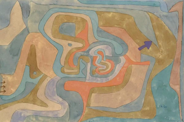 Cubism: Flying Away (Entfliegen) 1934 by Paul Klee