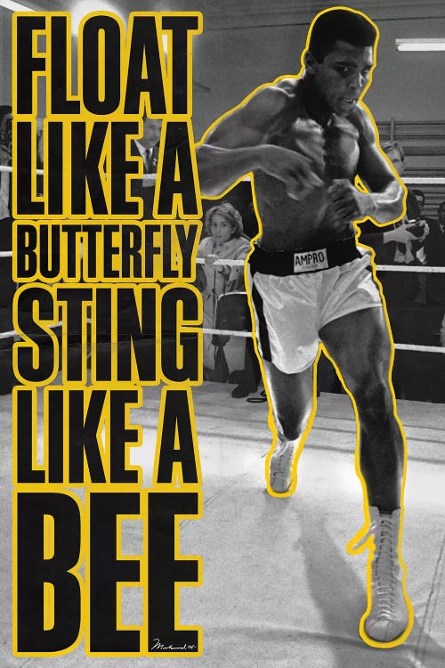 Float Like A Butterfly St Canvas Wall Art Muhammad Ali Enterprises