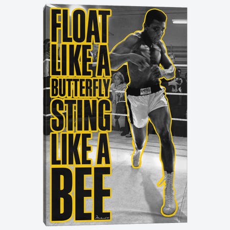 Float like a butterfly Sting like a Bee Canvas Print #10021} by Muhammad Ali Enterprises Canvas Artwork