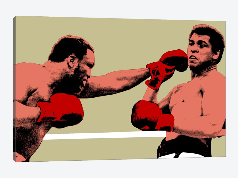 Joe Frazier Throwing Punch at Muhammad Ali, 1975 by Muhammad Ali Enterprises 1-piece Canvas Wall Art