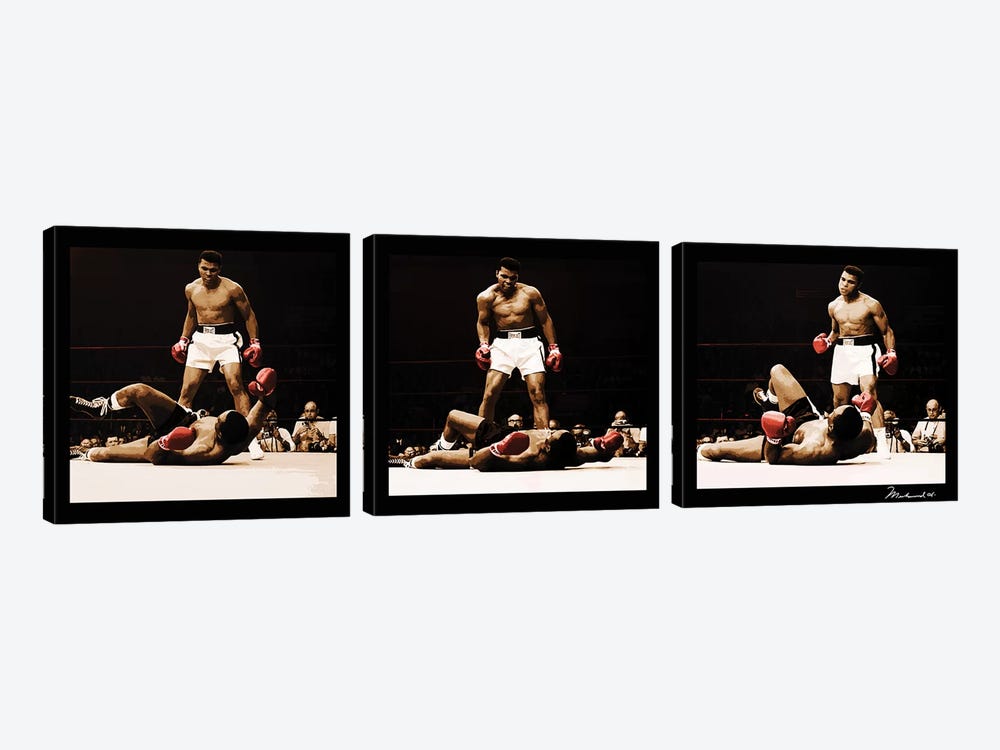 Muhammad Ali Vs. Sonny Liston by Muhammad Ali Enterprises 3-piece Art Print