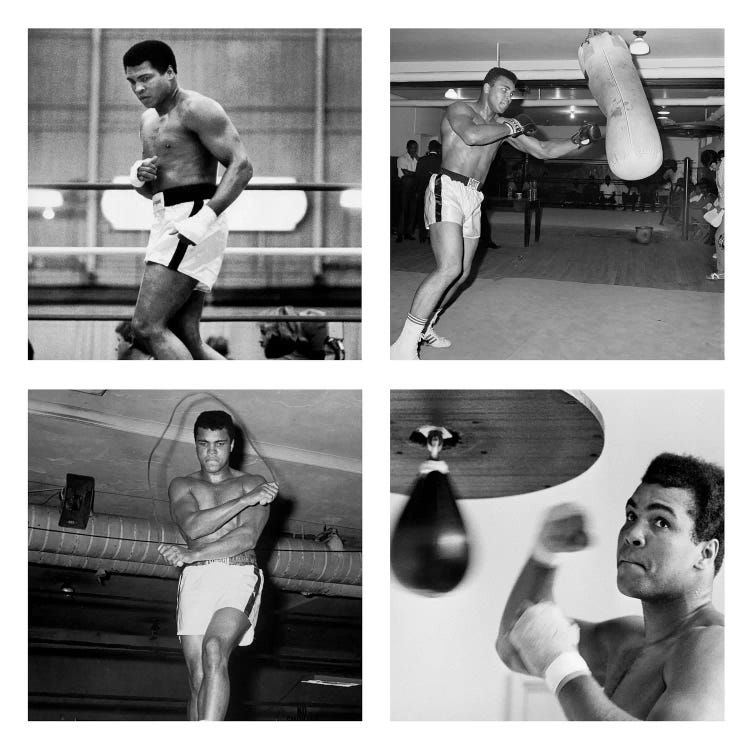 Muhammad Ali Practicing on Punching Bag, Muhammad Ali Punching Bag