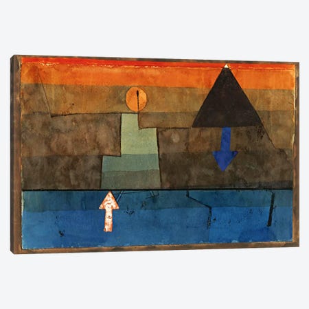 Contrasts in the Evening (Blue and Orange) 1924-1925 Canvas Print #1004} by Paul Klee Art Print
