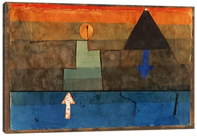 Contrasts in the Evening (Blue and Orange) 1924-1925 Canvas Art Print - Paul Klee