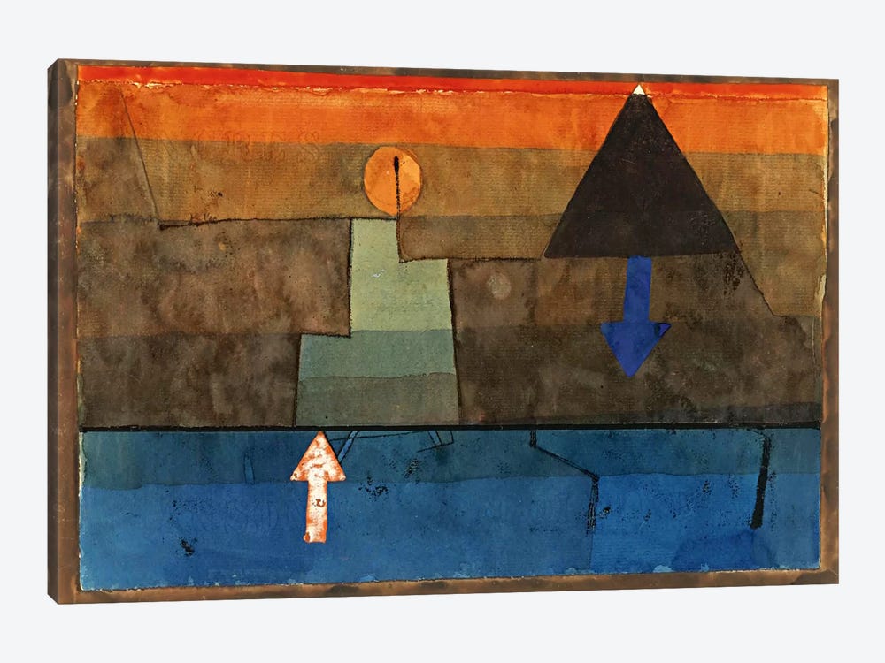 Contrasts in the Evening (Blue and Orange) 1924-1925 by Paul Klee 1-piece Canvas Wall Art