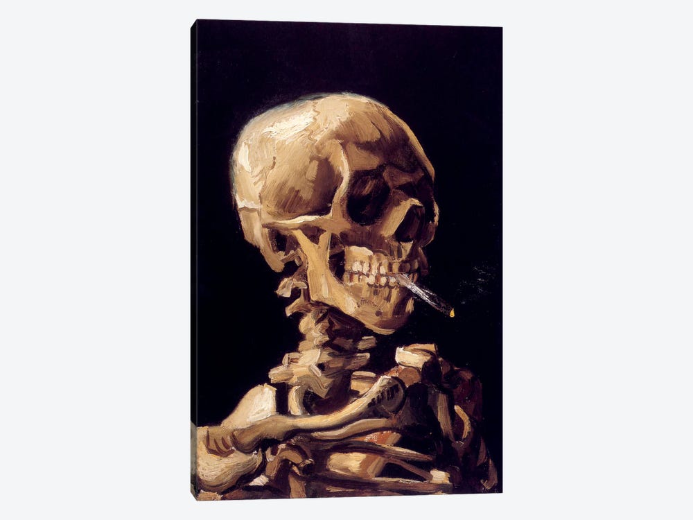 Skull Of A Skeleton With Burning Cigarette Vincent Van Gogh Icanvas