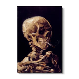 a skeleton smoking a cigarette Vincent Van Gogh "Skull of Skeleton with Burning Cigarette"" Art Board Print for Sale by Crazy-Otto Vincent van Gogh, Head of