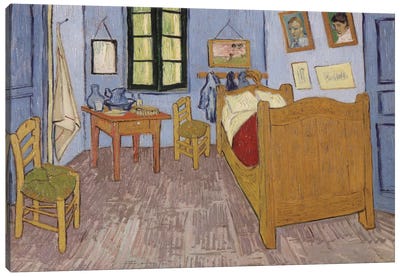Bedroom In Arles, Third Version, September 1889 (Musee d'Orsay) Canvas Art Print - All Things Van Gogh