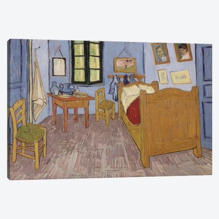 Bedroom In Arles, Third Version, September 1889 (Musee d'Orsay) Canvas Print #1014} by Vincent van Gogh Canvas Art