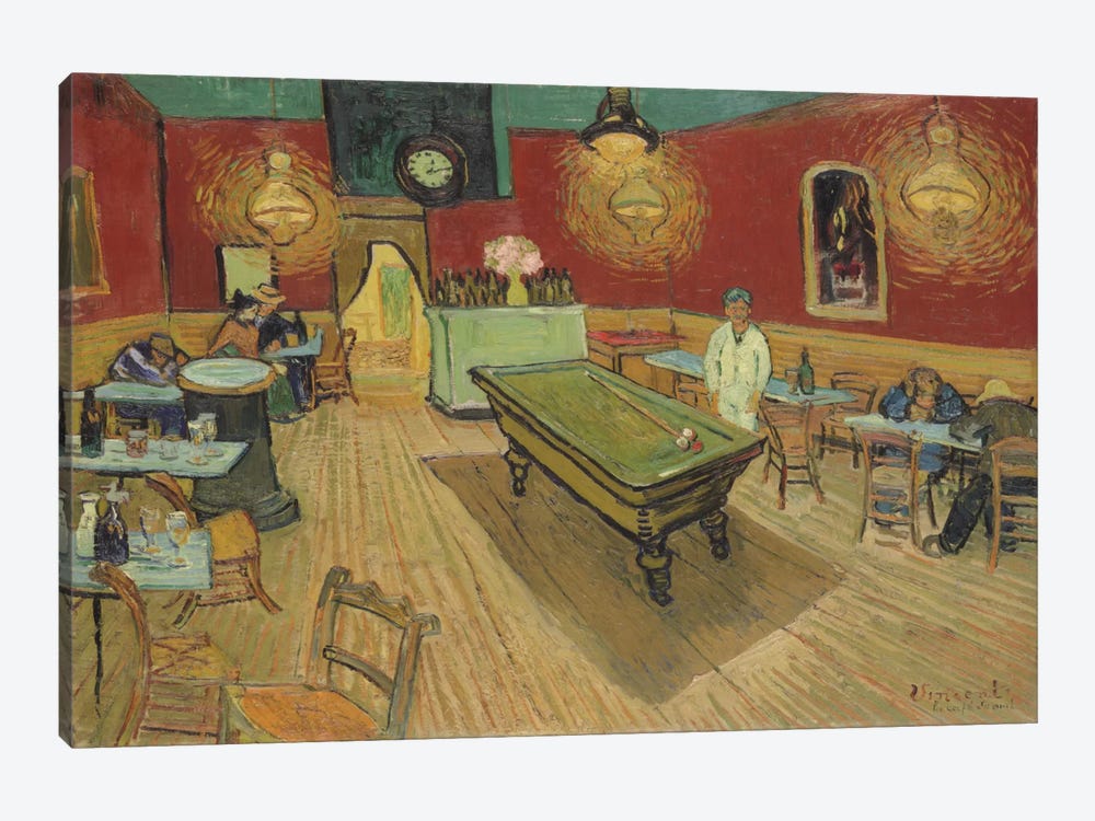The Night Café, 1888 by Vincent van Gogh 1-piece Canvas Art Print