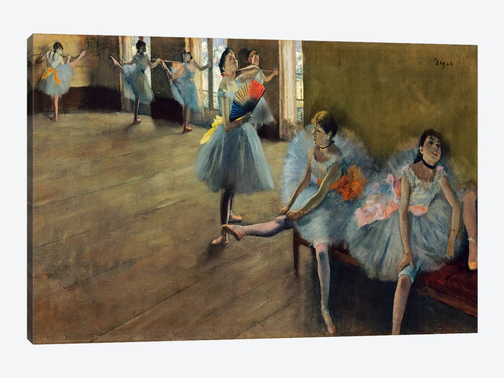 Dancers by Rail by Edgar Degas 1-piece Canvas Wall Art