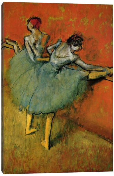 Tanzerinnen an der Stange, 1888 Canvas Art Print - Ballet Art