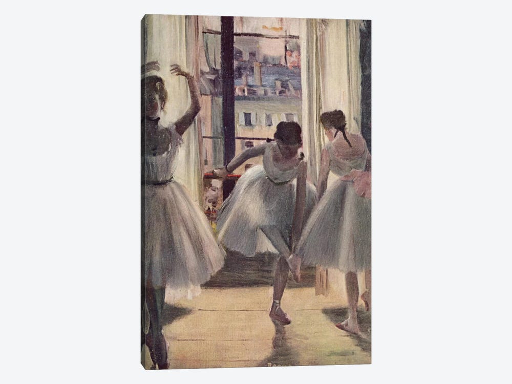 Drei Tanzerinnen in Einem Ubungssaal by Edgar Degas 1-piece Canvas Wall Art