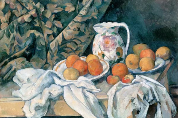 Kitchen: Still Life with a Curtain 1895 by Paul Cezanne
