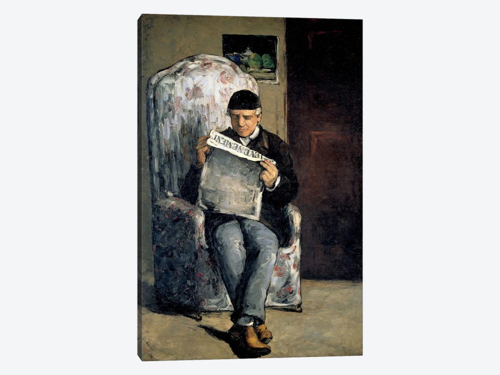 The Artist's Father (Reading L'Evenement) 1866 by Paul Cezanne 1-piece Art Print