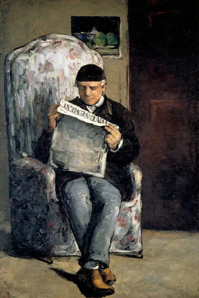 Dark Academia: The Artist's Father (Reading L'Evenement) 1866 by Paul Cezanne