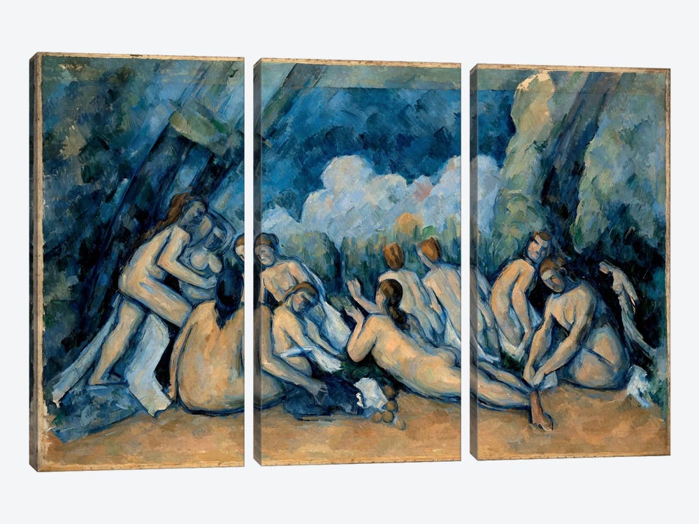 The Bathers by Paul Cezanne 3-piece Canvas Artwork