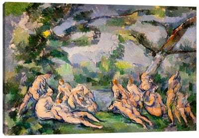 Bathers 1 Canvas Art Print - Paul Cezanne