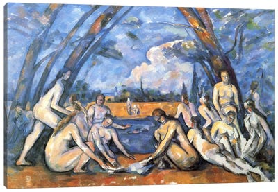 Bathers 2 Canvas Art Print - Paul Cezanne