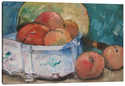 Fruit Bowl Canvas Art Print - Paul Cezanne