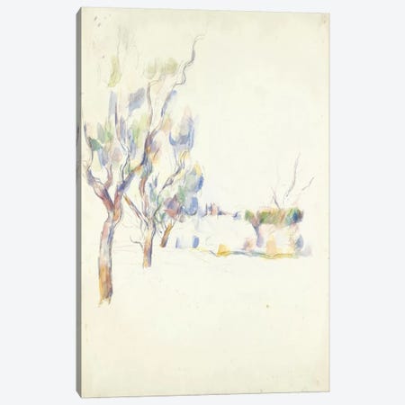 Amandiers En Provence (Allee Du Jas De Bouffan) 1900 Canvas Print #1089} by Paul Cezanne Canvas Art