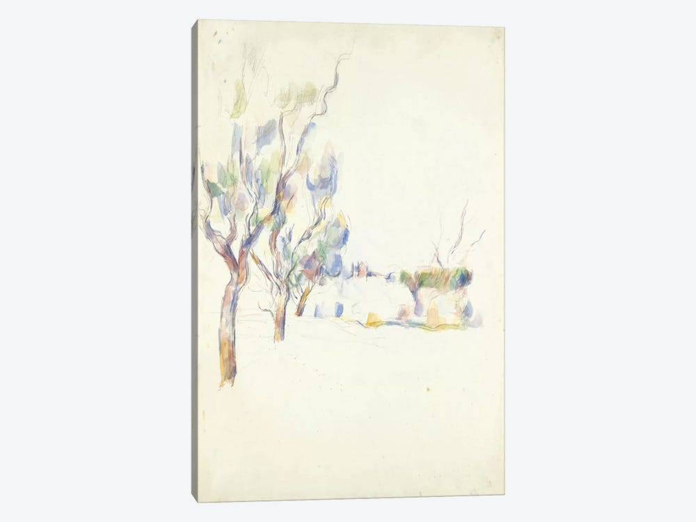 Amandiers En Provence (Allee Du Jas De Bouffan) 1900 by Paul Cezanne 1-piece Canvas Art Print