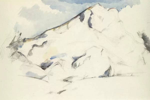 Snowy Mountains: La Montagne Sainte-Victoire (Fruits Et Feuillage) 1900-1902 by Paul Cezanne