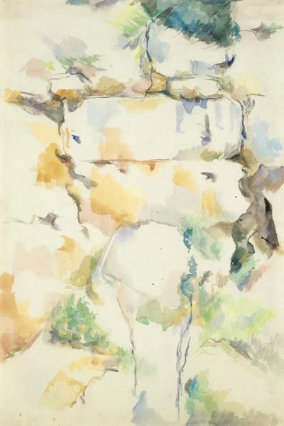 Paul Cezanne: Rochers Pres Des Grottes Au-Dessus De Chateau Noir (Rochers A Bibemus) 1895-1900 by Paul Cezanne