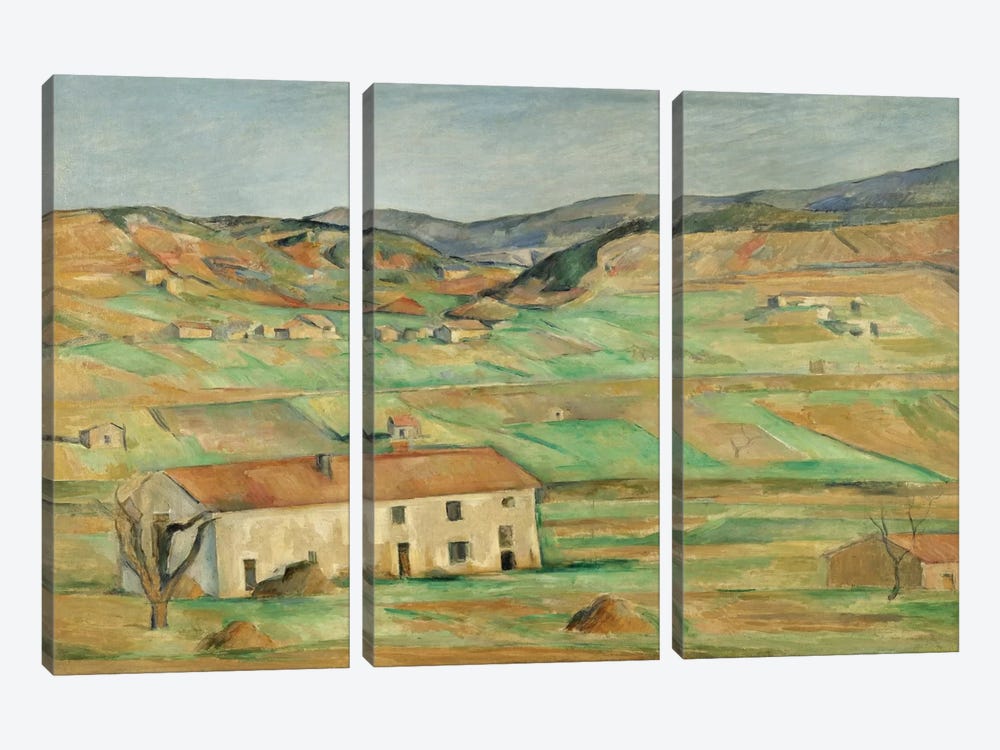 Environs De Gardanne 1886-1890 by Paul Cezanne 3-piece Canvas Art Print