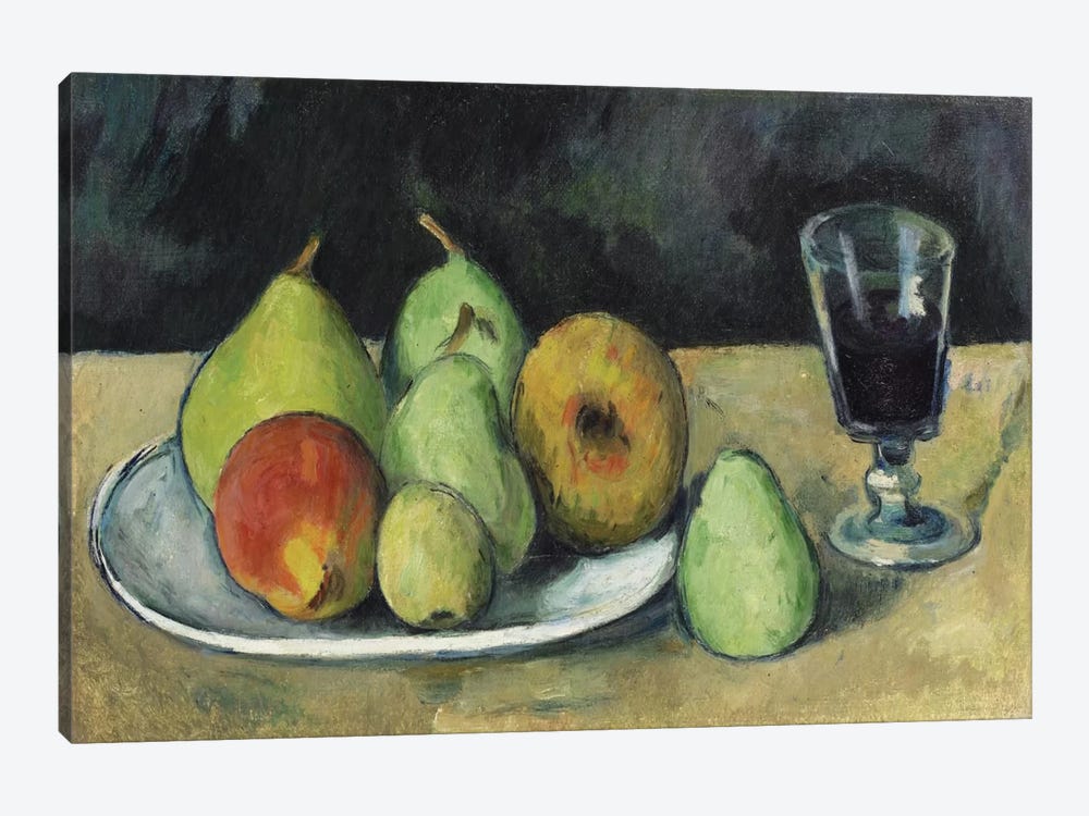 Verre Et Poires, c. 1879-1880 by Paul Cezanne 1-piece Canvas Artwork