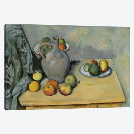 Pichet et Fruits sur Une Table (Pitcher and Fruits On A Table), c. 1893-1894 Canvas Print #1096} by Paul Cezanne Canvas Wall Art